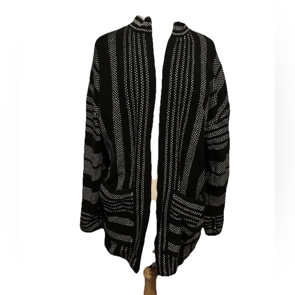 LOVESTITCH Oversized Slouchy Cardigan Pockets Small Heavyweight 100% Cotton EUC